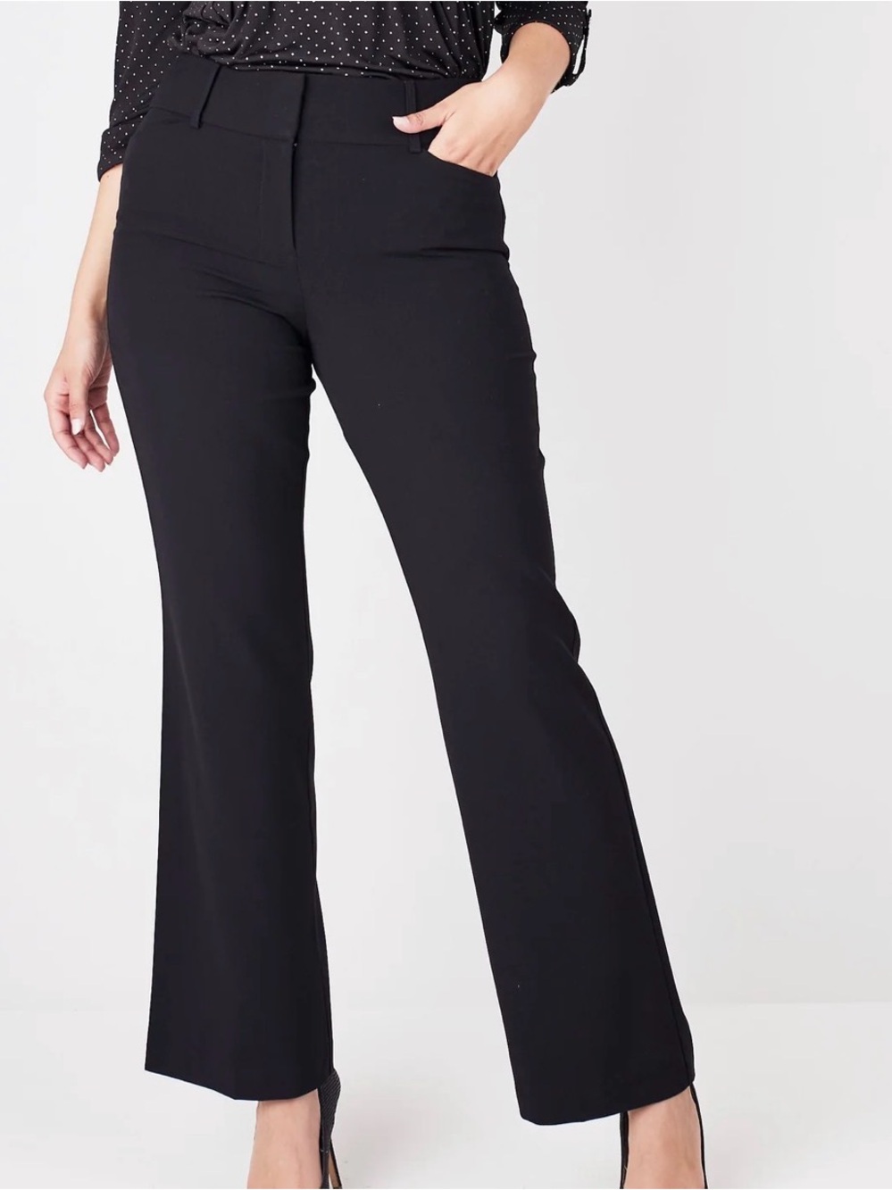Dressbarn Roz & Ali Secret Agent Black Trouser Pants Size 10 NWT